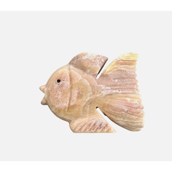 Beach Theme - Carved, Polished Marble Angelfish - Picture 4 of 6